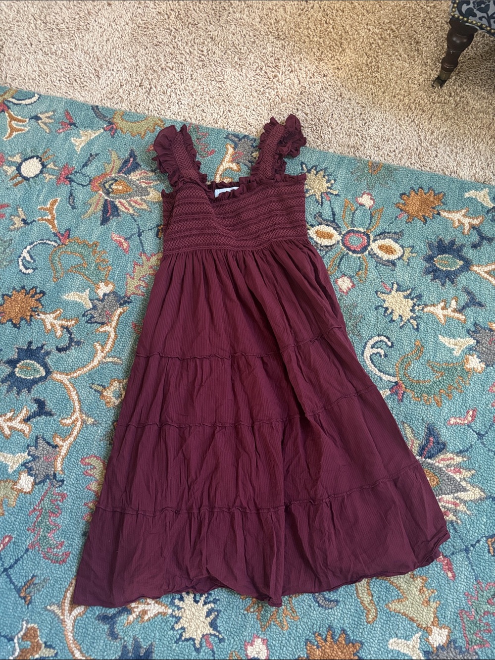 Hill House Nap Dress in Burgundy